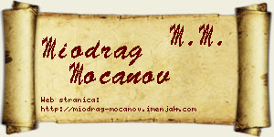 Miodrag Mocanov vizit kartica